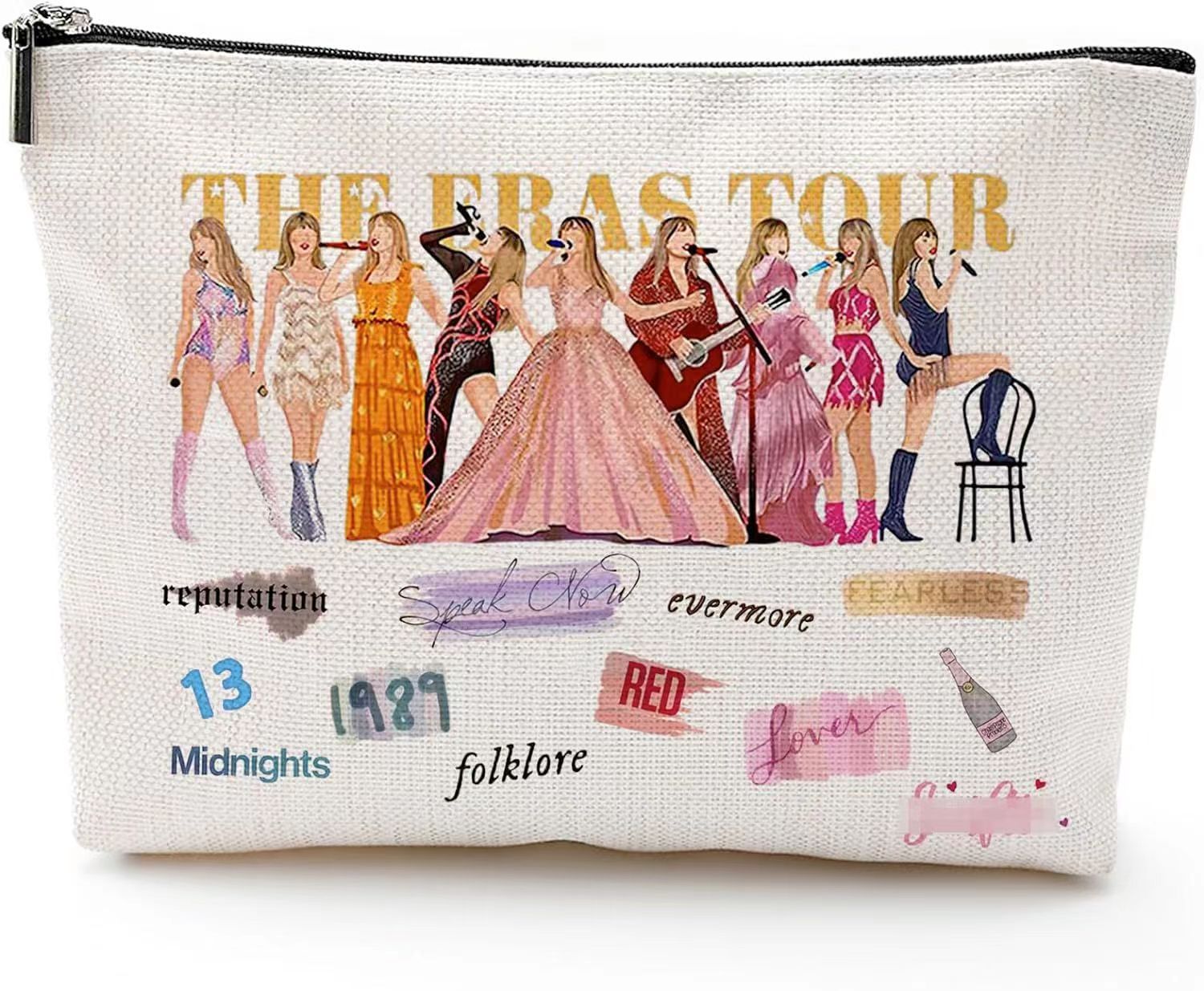 Wholesale Cotton and Linen Nurse Letter Print Storage Waterproof Linen Cosmetic Bag